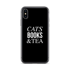 iPhone X/XS Cats Books Tea (Funny) iPhone Case by Design Express