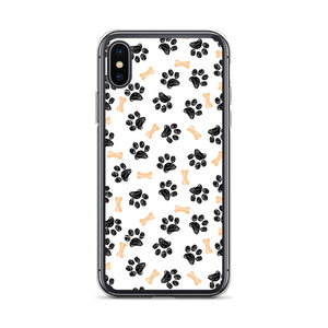 iPhone X/XS Dog Paws and Bones Pattern Pattern iPhone Case by Design Express