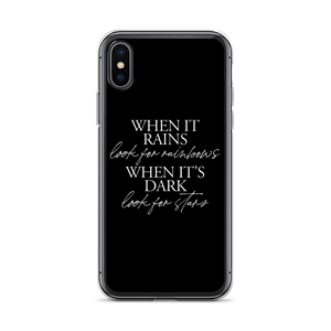 iPhone X/XS When it rains, look for rainbows (Quotes) iPhone Case by Design Express