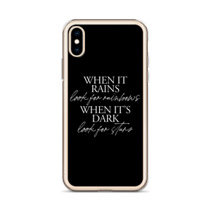 When it rains, look for rainbows (Quotes) iPhone Case by Design Express