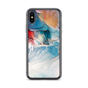 iPhone X/XS Colorful Marble Liquid ink Art Full Print iPhone Case by Design Express