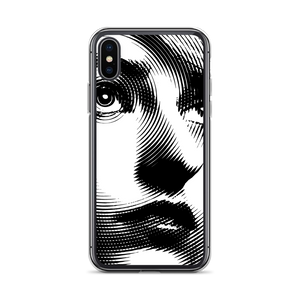 iPhone X/XS Face Art Black & White iPhone Case by Design Express