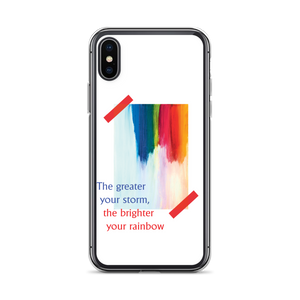 iPhone X/XS Rainbow iPhone Case White by Design Express