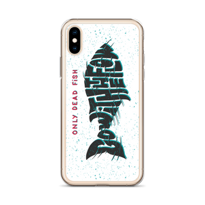 Only Dead Fish Go with the Flow iPhone Case by Design Express