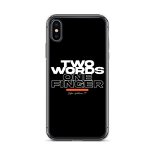 iPhone X/XS Two Words One Finger iPhone Case by Design Express