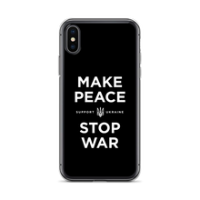 iPhone X/XS Make Peace Stop War (Support Ukraine) Black iPhone Case by Design Express