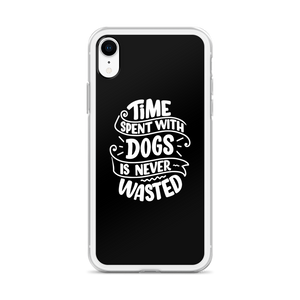 Time Spent With Dogs is Never Wasted (Dog Lover) Funny iPhone Case by Design Express