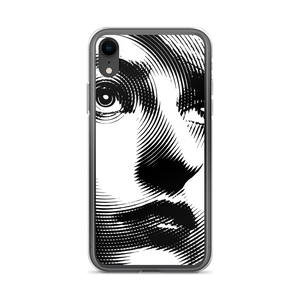 iPhone XR Face Art Black & White iPhone Case by Design Express