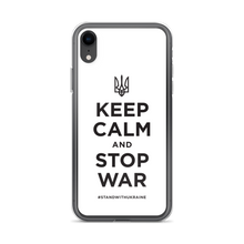 iPhone XR Keep Calm and Stop War (Support Ukraine) Black Print iPhone Case by Design Express