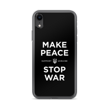 iPhone XR Make Peace Stop War (Support Ukraine) Black iPhone Case by Design Express