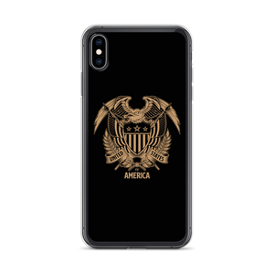 iPhone XS Max United States Of America Eagle Illustration Reverse Gold iPhone Case iPhone Cases by Design Express