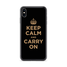 iPhone XS Max Keep Calm and Carry On (Black Gold) iPhone Case iPhone Cases by Design Express