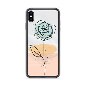 iPhone XS Max Pasty Flower Line iPhone Case by Design Express