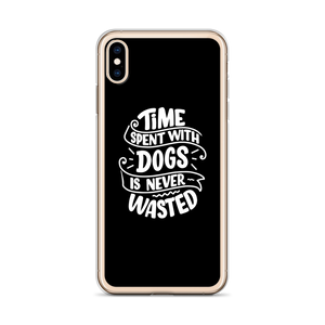 Time Spent With Dogs is Never Wasted (Dog Lover) Funny iPhone Case by Design Express