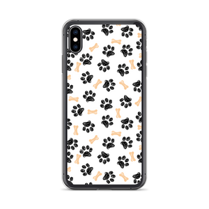 iPhone XS Max Dog Paws and Bones Pattern Pattern iPhone Case by Design Express