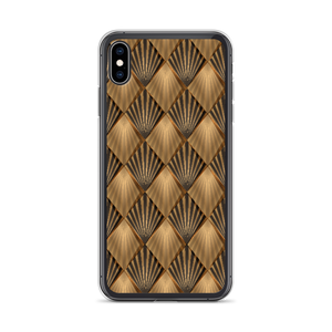 iPhone XS Max Golden Art Deco Pattern iPhone Case by Design Express