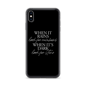 iPhone XS Max When it rains, look for rainbows (Quotes) iPhone Case by Design Express
