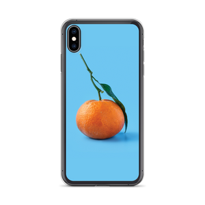 iPhone XS Max Orange on Blue iPhone Case by Design Express