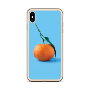 Orange on Blue iPhone Case by Design Express