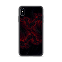 iPhone XS Max Black Red Fractal Art iPhone Case by Design Express