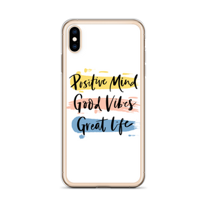 Positive Mind, Good Vibes, Great Life iPhone Case by Design Express