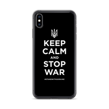 iPhone XS Max Keep Calm and Stop War (Support Ukraine) White Print iPhone Case by Design Express