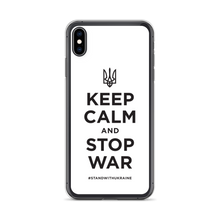 iPhone XS Max Keep Calm and Stop War (Support Ukraine) Black Print iPhone Case by Design Express