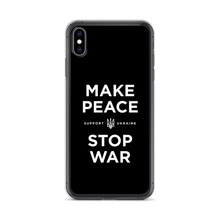 iPhone XS Max Make Peace Stop War (Support Ukraine) Black iPhone Case by Design Express