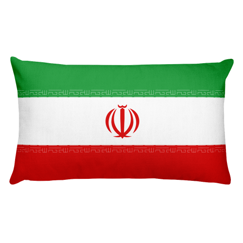 Default Title Iran Flag Allover Print Rectangular Pillow Home by Design Express