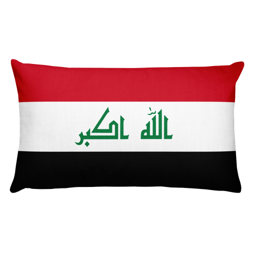 Default Title Iraq Flag Allover Print Rectangular Pillow Home by Design Express