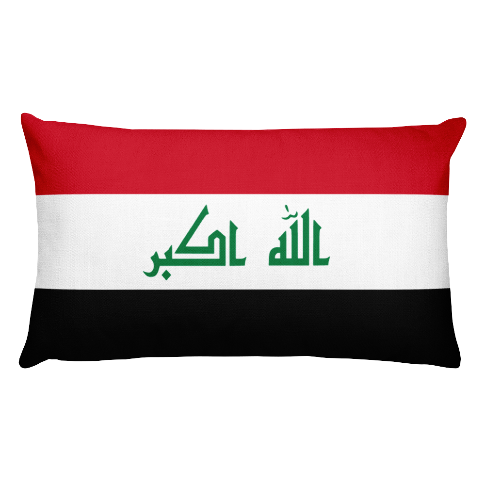 Default Title Iraq Flag Allover Print Rectangular Pillow Home by Design Express