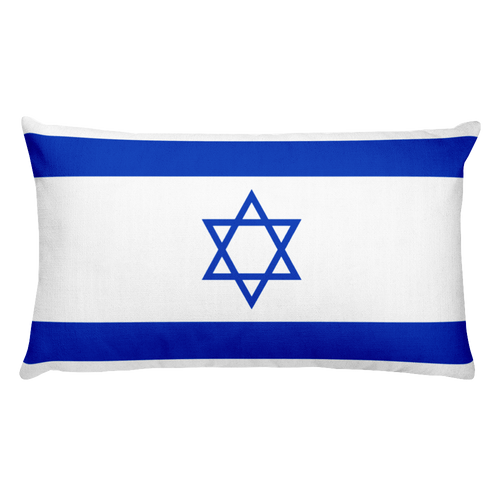 Default Title Israel Flag Allover Print Rectangular Pillow Home by Design Express