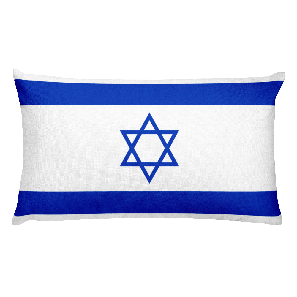 Default Title Israel Flag Allover Print Rectangular Pillow Home by Design Express
