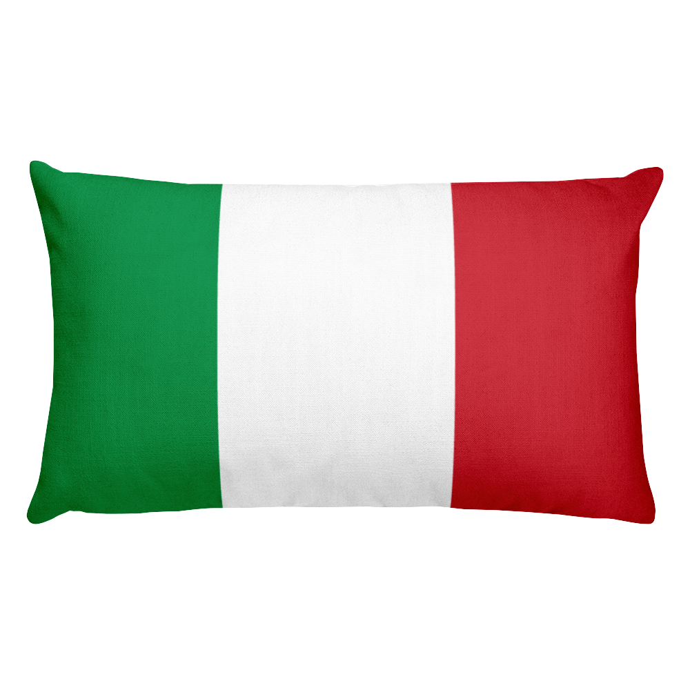 Default Title Italy Flag Allover Print Rectangular Pillow Home by Design Express