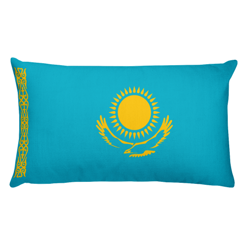 Default Title Kazakhstan Flag Allover Print Rectangular Pillow Home by Design Express