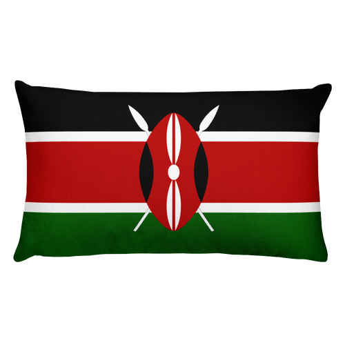 Default Title Kenya Flag Allover Print Rectangular Pillow Home by Design Express