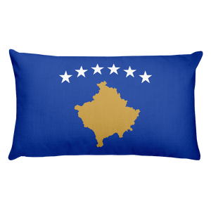 Default Title Kosovo Flag Allover Print Rectangular Pillow Home by Design Express