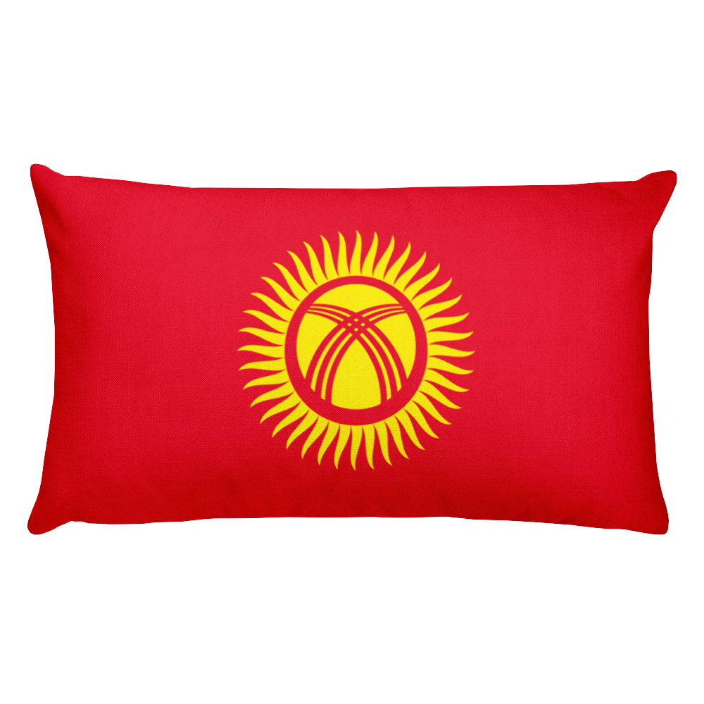 Default Title Kyrgyzstan Flag Allover Print Rectangular Pillow Home by Design Express