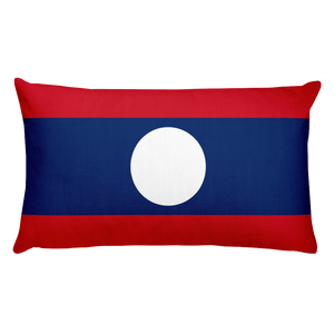 Default Title Laos Flag Allover Print Rectangular Pillow Home by Design Express
