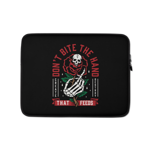 13″ Don't Bite The Hand That Feeds Laptop Sleeve by Design Express