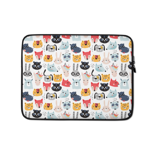 13″ Funny Animal Pattern Laptop Sleeve by Design Express