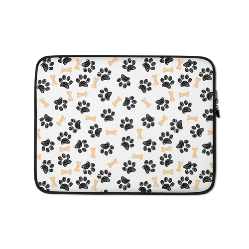 13″ Dog Paws and Bones Pattern Laptop Sleeve by Design Express