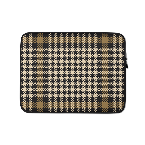 13″ Herringbone Glen Plaid Pattern Laptop Sleeve by Design Express