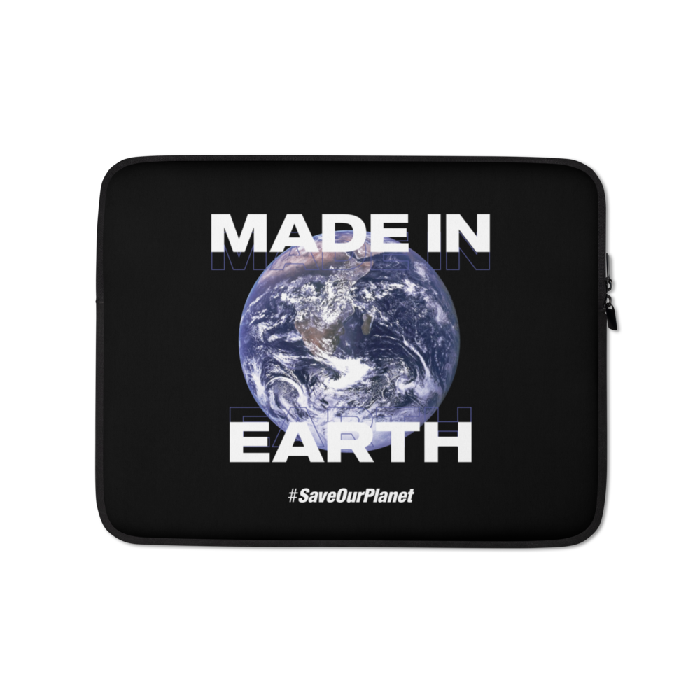 13″ Save Our Planet, Made in Earth Laptop Sleeve by Design Express