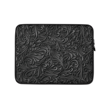 13″ 3D Black Ornament Pattern Laptop Sleeve by Design Express