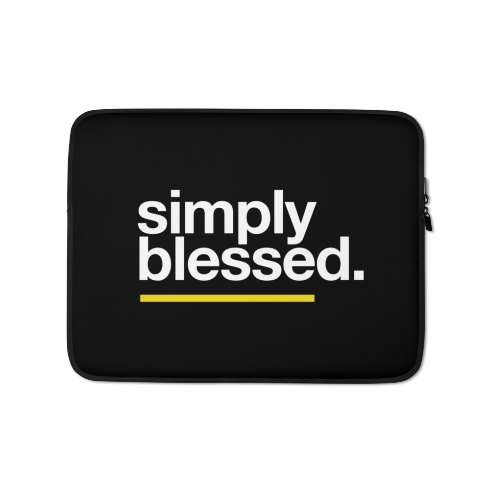 13″ Simply Blessed (Sans) Laptop Sleeve by Design Express