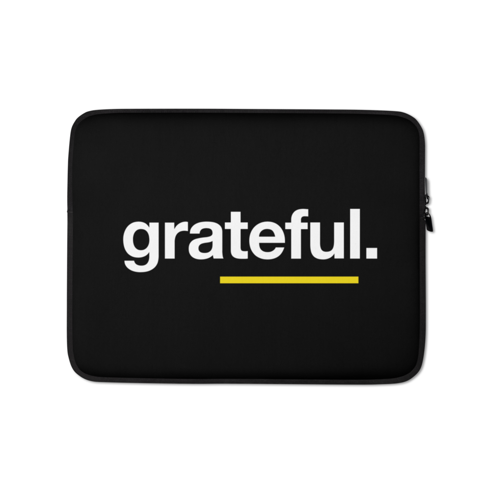13″ Grateful (Sans) Laptop Sleeve by Design Express