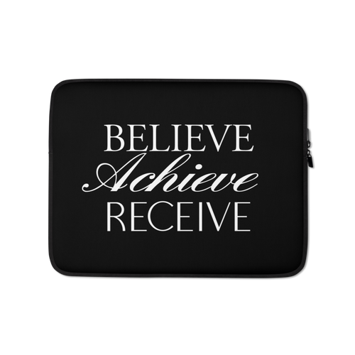 13″ Believe Achieve Receieve Laptop Sleeve by Design Express