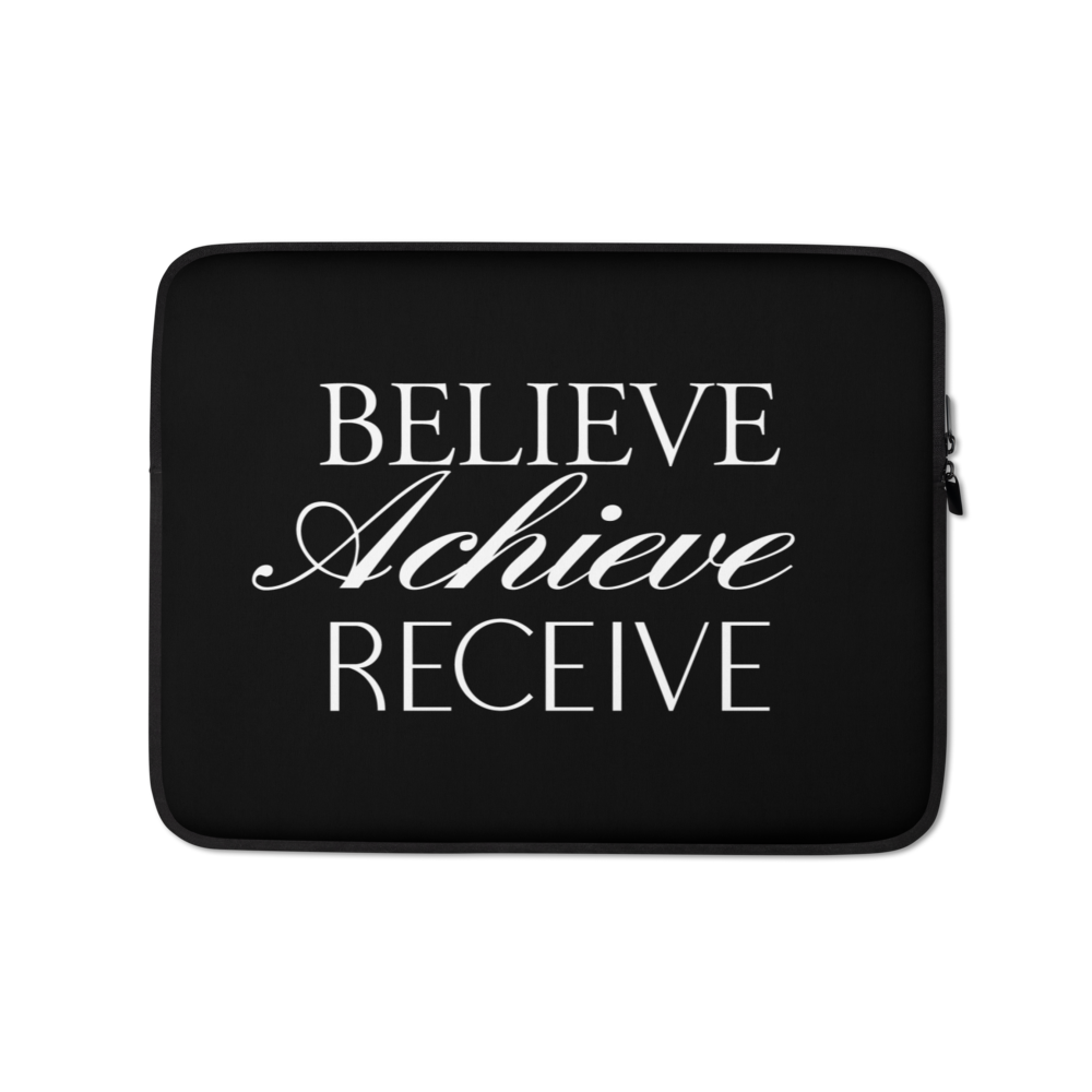 13″ Believe Achieve Receieve Laptop Sleeve by Design Express