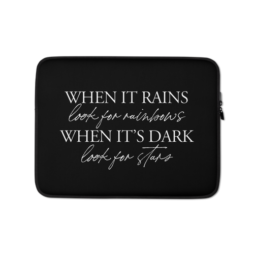 13″ When it rains, look for rainbows (Quotes) Laptop Sleeve by Design Express